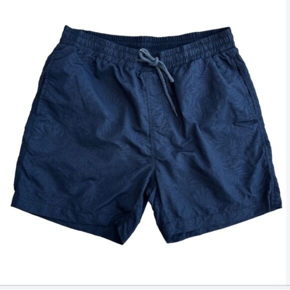 Other - Minimum Black and charcoal Hawaiian leaf print swim shorts, size Medium beachy​